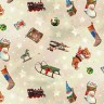 Ткань A DAY IN THE LIFE OF SANTA фасовка 1 шт. (Red Rooster Fabrics 4349) 50см х 55см хлопок-100%