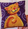 Набор для вышивки "Модная кошечка" (подушка) 1 шт. ("Vervaco" 1200/917) 40см х 40см