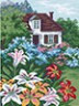 Канва с рисунком "Домик" 1 шт. (749) 24см х 35см