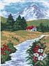 Канва с рисунком "Речка" 1 шт. (750) 24см х 35см