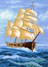 Канва с рисунком "Рассекая волны" 1 шт. (529) 33см х 45см