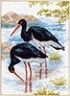 Канва с рисунком "Цапли" 1 шт. (558) 33см х 45см