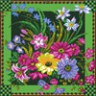 Канва с рисунком "Цветы" 1 шт. (889) 41см х 41см