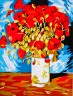Канва с рисунком "Маки" серия 10.000 1 шт. (Collection D'Art 10386) 40см х 50см