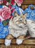 Канва с рисунком "Кот Мурлыка" серия 10.000 1 шт. (Collection D'Art 10437) 40см х 50см