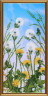 Канва с рисунком "Одуванчики" 1 шт. ("Nova Sloboda" БИС 3172) 18см х 40см