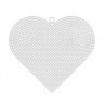 Канва 26кл=10см пластиковая "сердце" большое 1 шт. ("GAMMA" KPL-04) 17см х 15см полиэтилен-100%