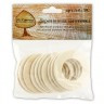 Заготовка для декорирования "кружки" 10 шт. ("Mr. Carving" BC-007) 5см х 5см х 0.3см дерево