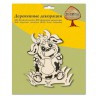 Заготовка для декорирования на магните "коровка" 1 шт. ("Mr. Carving" AD-052) 10см дерево