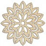 Заготовка для декорирования "орнамент" 1 шт. ("Mr. Carving" BC-045) 10.5см х 10.5см х 0.2см дерево
