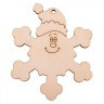 Заготовка для декорирования "Снежинка в шапке" блистер 2 шт. ("Mr. Carving" ВД-089) 8см 4мм фанера