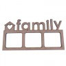 Заготовка для декорирования Фоторамка "Family" 1 шт. ("Mr. Carving" ПЦ-033) 29.5см х 15.5см х 0.6см мдф