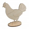 Заготовка для декорирования Курочка на подставке 1 шт. ("Mr. Carving" ВД-299) 15см х 14.5см х 4мм фанера
