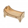 Заготовка для декорирования Кроватка 1 шт. ("Mr. Carving" ВД-519) 17см х 9см х 8.5см фанера