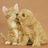 Кристальная мозаика "Фрея" Котенок и щенок коробка 1 шт. (ООО "ПАННА" ALV-26) 42см х 42см