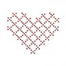 Термотрансфер сердце 1 шт. (RTM- 74) 6.5см х 5.2см