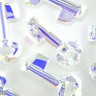 Подвеска ключик Crystal AB пакет 1 шт. ("Сваровски" 6919) 30мм