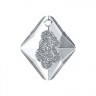 Подвеска ромб Crystal 1 шт. ("Сваровски" 6926) 26мм