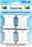 Бобины для мулине картон белый блистер 40 шт. ("Gamma" LKK-40)