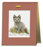 Набор для вышивки "Британская короткошерстная кошка" 1 шт. ("Pinn" 38-E) 14.5см х 17.8см