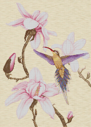Набор для вышивки "Птица и цветок" 1 шт. ("Pinn" 24-S) 33см х 45.7см