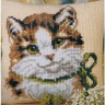 Набор для вышивки "Кошка с бантиком" (подушка) 1 шт. ("Vervaco" 1200/690) 40см х 40см