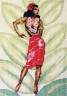 Набор для вышивки "Гавайская танцовщица" 1 шт. ("Кларт" 7-104) 21см х 15см