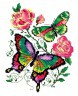 Набор для вышивки "Бабочки и розы" 1 шт. ("Чудесная Игла" 42-04) 14см х 18см