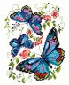 Набор для вышивки "Синие бабочки" 1 шт. ("Чудесная Игла" 42-03) 14см х 18см