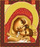 Канва с рисунком "Богородица Корсунская" для вышивания бисером формат А3 1 шт. (БИС 1210) 29.7см х 42см