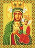 Канва с рисунком "Богородица Ченстоховская" для вышивания бисером формат А3 1 шт. (БИС 1211) 29.7см х 42см