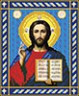 Канва с рисунком "Христос Спаситель" для вышивания бисером формат А4 1 шт. (БИС 9017) 21см х 29.7см