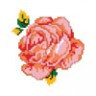 Канва с рисунком "Роза" малая 1 шт. (№008) 20см х 20см