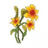 Канва с рисунком "Желтые цветы" малая 1 шт. (№134) 20см х 20см