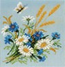 Канва с рисунком "Весенний букет" 1 шт. (384) 22см х 25см