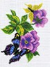 Канва с рисунком "Бабочки на цветах" 1 шт. (702) 22см х 25см