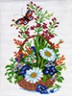 Канва с рисунком "Цветы в корзине" 1 шт. (416) 24см х 35см