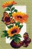 Канва с рисунком "Цветы и бабочки" 1 шт. (473) 24см х 35см