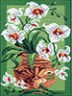 Канва с рисунком "Букет орхидей" 1 шт. (746) 24см х 35см