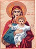 Канва с рисунком "Мария с младенцем" 1 шт. (756) 24см х 35см