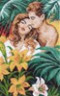 Канва с рисунком "В тропическом саду" 1 шт. (765) 24см х 35см