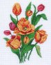 Канва с рисунком "Тюльпаны" 1 шт. (762) 24см х 30см