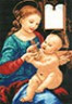 Канва с рисунком "Мадонна с ребенком " 1 шт. (484) 33см х 45см