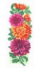 Канва с рисунком "Яркие цветы" 1 шт. (778) 22см х 45см
