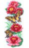Канва с рисунком "Цветы и бабочки" 1 шт. (779) 22см х 45см