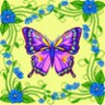 Канва с рисунком "Подушка с бабочкой" 1 шт. (895-1) 41см х 41см