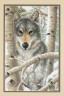 Набор для вышивки "Волк в зимнем лесу" 03228 1 шт. ("Dimensions" 03228) 36см х 23см