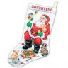 Набор для вышивки "Рождественская сказка" новогодний носок 1 шт. ("Janlynn" 023-0210) 45,7см