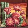 Набор для вышивки "Цветущий кактус" подушка 1 шт. ("Collection D'Art" 5101) 40см х 40см