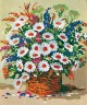 Канва с рисунком "Букет полевых цветов" серия 10.000 1 шт. (Collection D'Art 10105) 40см х 50см